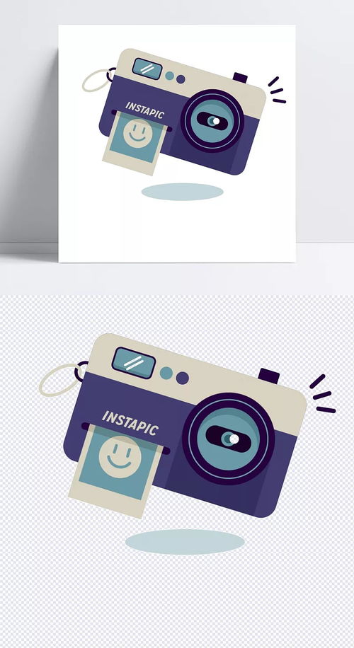 手繪卡通拍立得相機的現(xiàn)代設計與旅游廣告應用
